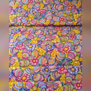New vibrant Easter eggs floral 3yd material, Fabric, S1-A